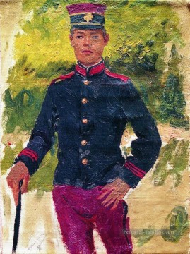le jeune soldat de style parisien Ilya Repin Peinture à l'huile